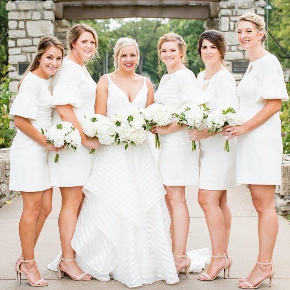 White Puff Sleeve Dress